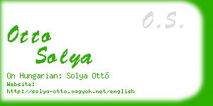 otto solya business card